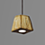 Handcrafted Pine LED Pendant Light 3D model small image 4