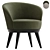 Modern Swivel Armchair, 3D Model 3D model small image 2