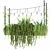 Greenery Trio Hanging Bar Display 3D model small image 2