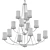 Stylish 12-Light Chandelier Option 3D model small image 2