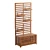 Rustic Acacia Wood Balcony Storage 3D model small image 1