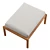 Modern Teak Outdoor Footstool 3D model small image 4