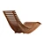 BRESCIA Acacia Wood Garden Lounger 3D model small image 4