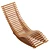 BRESCIA Acacia Wood Garden Lounger 3D model small image 5