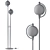 Modern Steel Floor Lamp With Double Lighting 3D model small image 2