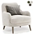 Elegant Sophie Armchair: Comfort Defined 3D model small image 1