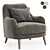 Elegant Sophie Armchair: Comfort Defined 3D model small image 2