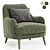 Elegant Sophie Armchair: Comfort Defined 3D model small image 3