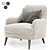 Elegant Sophie Armchair: Comfort Defined 3D model small image 4