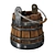 Antique Rustic Metal Bucket 3D model small image 1