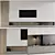 Modern Fireplace TV Wall Unit 3D model small image 1