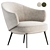 Elegant Charlotte Armchair Boconcept 3D model small image 1