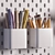 Ikea SKADIS White Pegboard Organizer 3D model small image 5