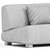 Cozy Chic Fabric 2-Seater Sofa 3D model small image 3