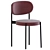 Velvet Vintage Dining Chair 3D model small image 3