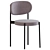 Velvet Vintage Dining Chair 3D model small image 5