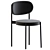 Velvet Vintage Dining Chair 3D model small image 6