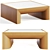 Modern Emma Wood Coffee Table 3D model small image 1