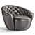 Visionnaire Agon Leather Lounge Chair 3D model small image 3