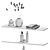 Shower Set with Shelf Stand 3D model small image 5