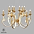 Elegant Milosh Tendence Gold Chandelier 3D model small image 1