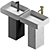 Keplero Collection Tower Sink 3D model small image 3