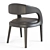 Sleek Sonoma Black Dining Chair 3D model small image 3