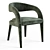 Sleek Sonoma Black Dining Chair 3D model small image 6