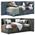 Modern Denils Corner Bed Frame 3D model small image 1