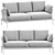 Elegant Reva Sleek Comfort Sofa 3D model small image 1