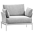 Stylish Reva Armchair | TheContractChair 3D model small image 1