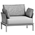 Stylish Reva Armchair | TheContractChair 3D model small image 2