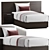 Compact Hotel Single Bed 3D model small image 1