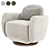 Plush Swivel Lounge Chair 3D model small image 1