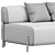 Sleek Palo Modular 2-Seater Sofa 3D model small image 3