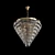 Crystal Lux Abigail Gold Chandelier 3D model small image 2