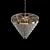 Crystal Lux Abigail Gold Chandelier 3D model small image 3