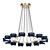 Italian Modern Blue Chandelier Stilnovo 3D model small image 1