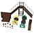 Dog Playground Equipment Set 3D model small image 2