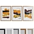 Abstract Picture Frame Set in 5 Materials 3D model small image 1