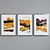 Abstract Picture Frame Set in 5 Materials 3D model small image 5