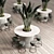 Greenery Dining Table Set with 3D Models 3D model small image 3