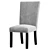 Elegant Velvet Dining Chair 3D model small image 3