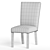 Elegant Velvet Dining Chair 3D model small image 4