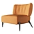 Vintage-inspired Bluma Armchair, Elegantly Retro 3D model small image 1