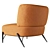 Vintage-inspired Bluma Armchair, Elegantly Retro 3D model small image 3