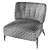 Vintage-inspired Bluma Armchair, Elegantly Retro 3D model small image 7