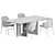 Danish Modern Penguin Dining Set 3D model small image 3