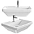 Modern White Duravit Fontein Advance 3D model small image 1