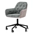 Julietta Office Chair Grey Pink 3D model small image 1